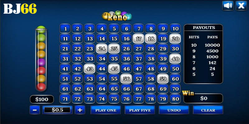 Cách chơi keno cơ bản và trình tự thực hiện